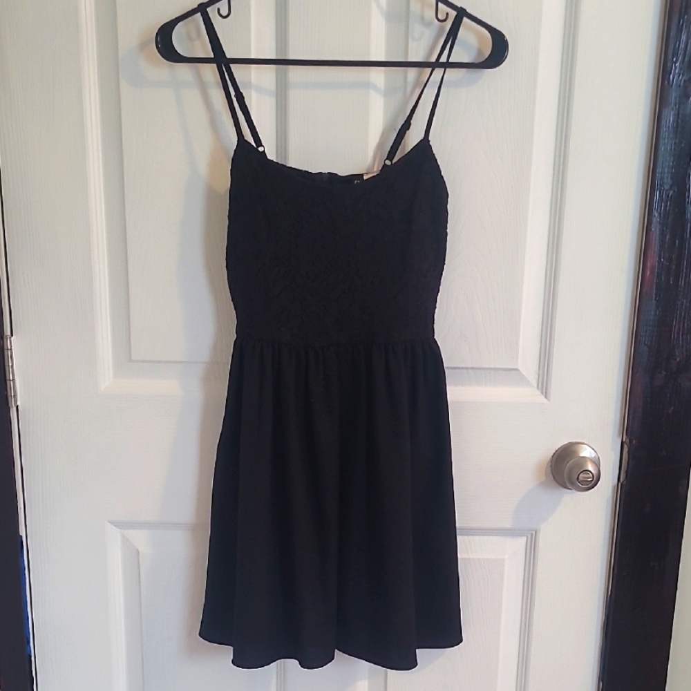 H&M Black Spaghetti Strap Mini Sundress